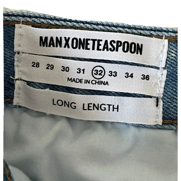 Man X One Teaspoon Mr. Brown Distressed Brando Jeans Sz 32L  32 Long  NWT - Picture 6 of 10